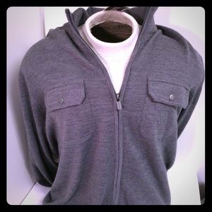 Michael Kors New Men’s Knit Full ZIP Cardigan Gray